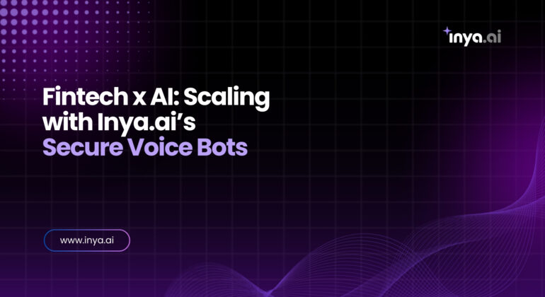 Fintech professional interacting with a secure voice bot interface, showcasing AI in fintech for automated customer support and fraud prevention.