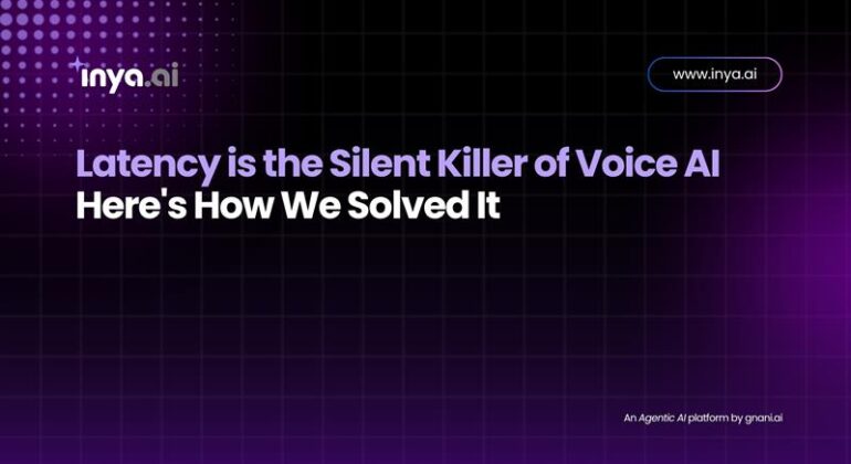 Latency is the Silent Killer of Voice AI — Inya.ai Solution Slide