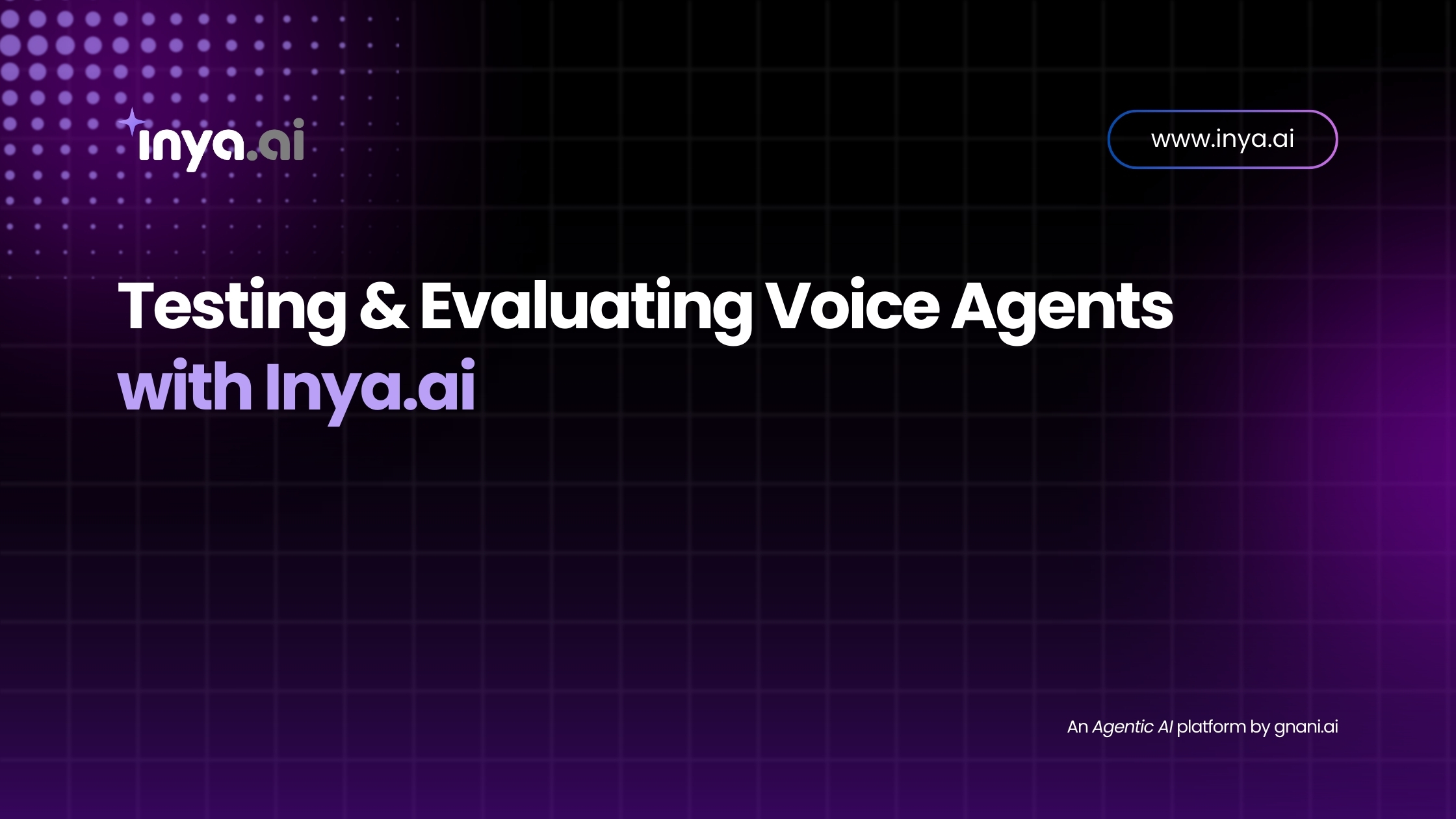 Testing and evaluating voice agents with Inya.ai for optimal performance and quality.
