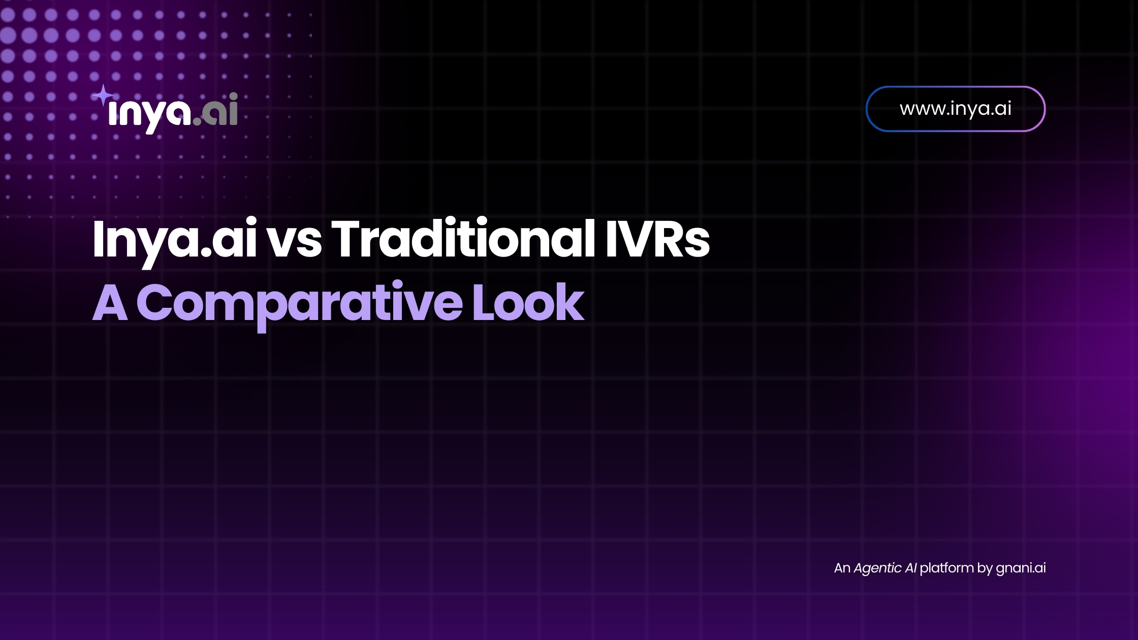 Inya.ai vs Traditional IVRs: A Comparative Look – Blog Header Image