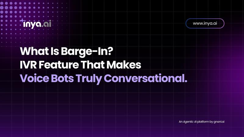 Voice AI bot handling real-time user interruption mid-conversation, showcasing barge-in capability for fluid and responsive enterprise automation