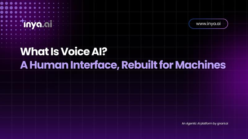 AI voice assistant engaging in real-time multilingual conversation, representing the evolution of Voice AI in enterprise automation and customer service