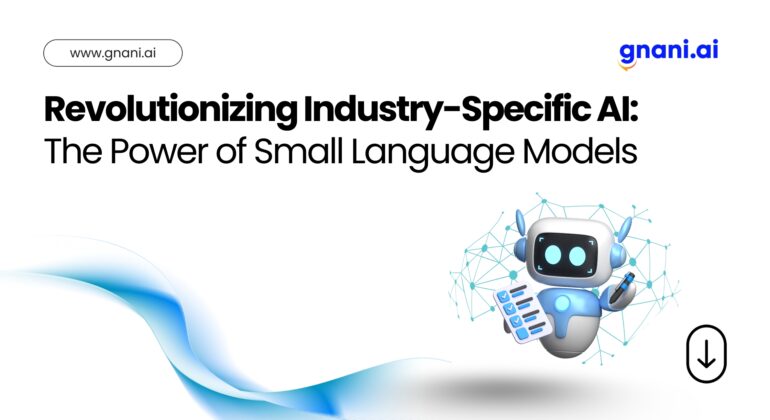 Illustration of industry-specific AI systems powered by Small Language Models transforming workflows in healthcare, finance, retail, and more.