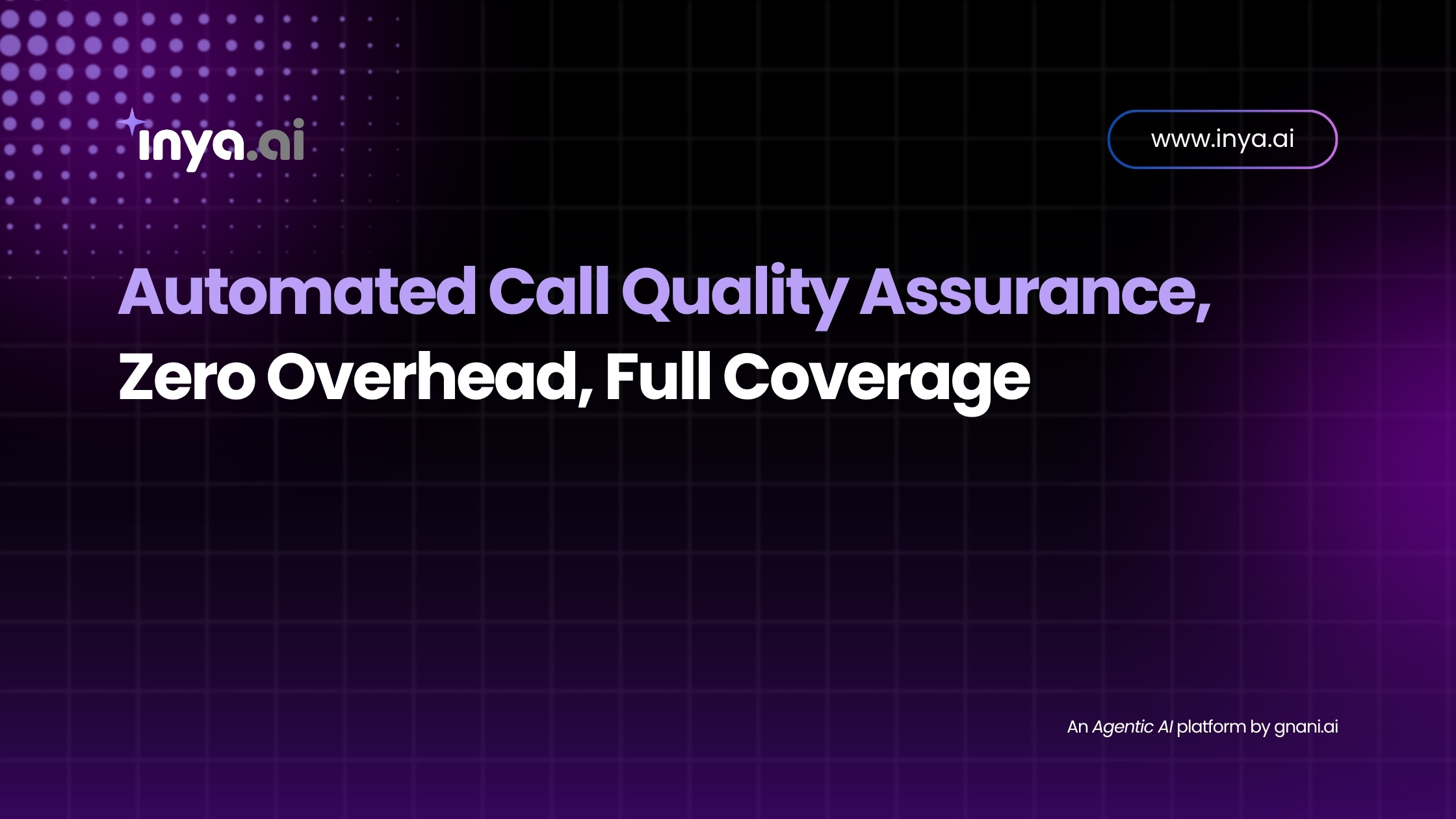 Automated Call Quality Assurance by Inya.ai with zero overhead and full coverage