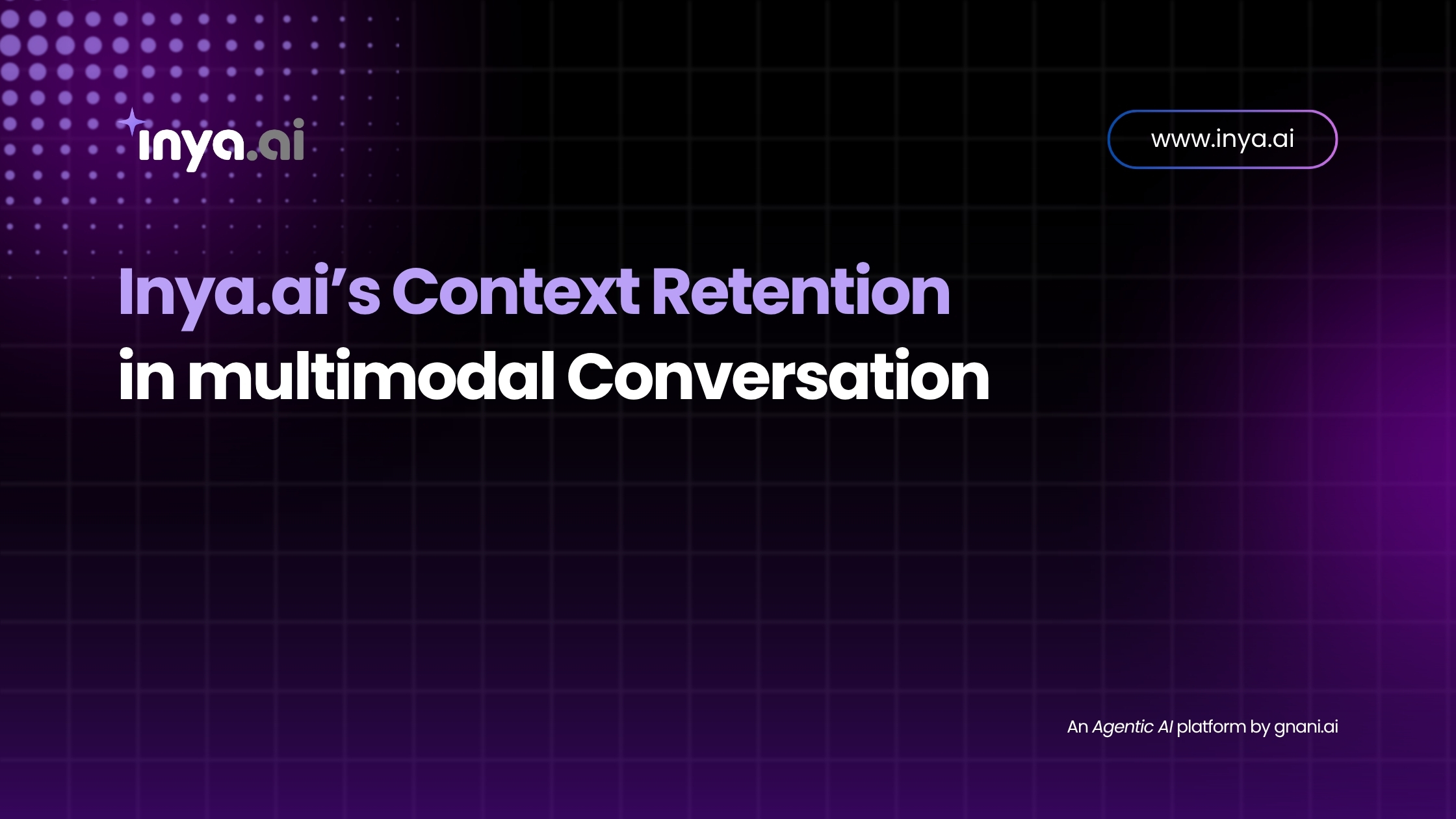 Inya.ai’s Context Retention in Multimodal Conversation