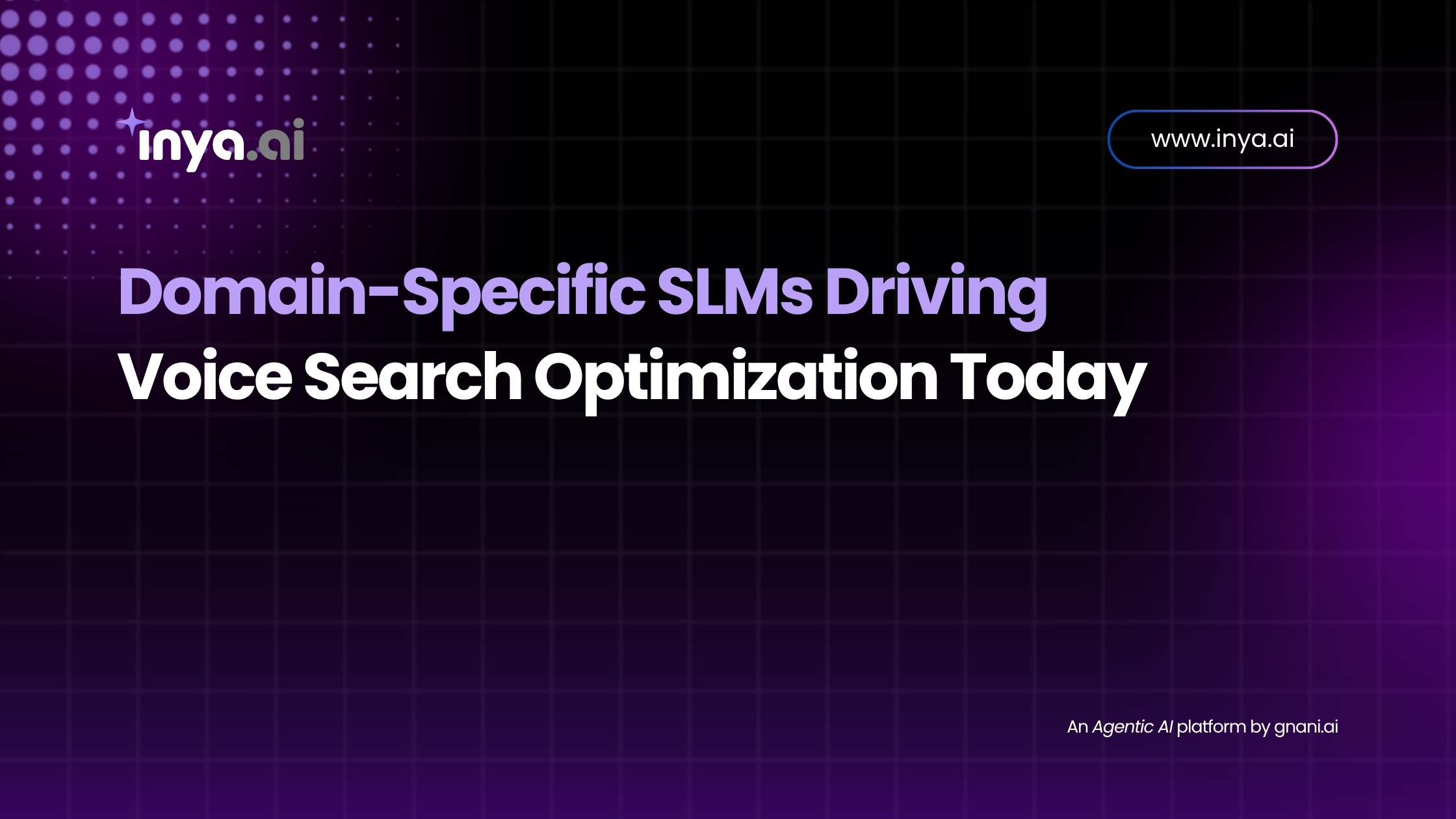 Domain-Specific SLMs Enhancing Voice Search Optimization with Inya.ai