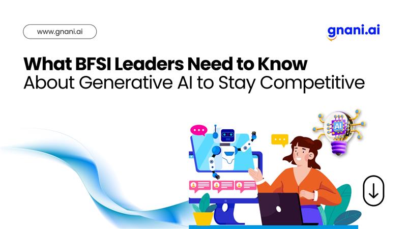 BFSI leader learning about Generative AI with a virtual assistant on a computer screen