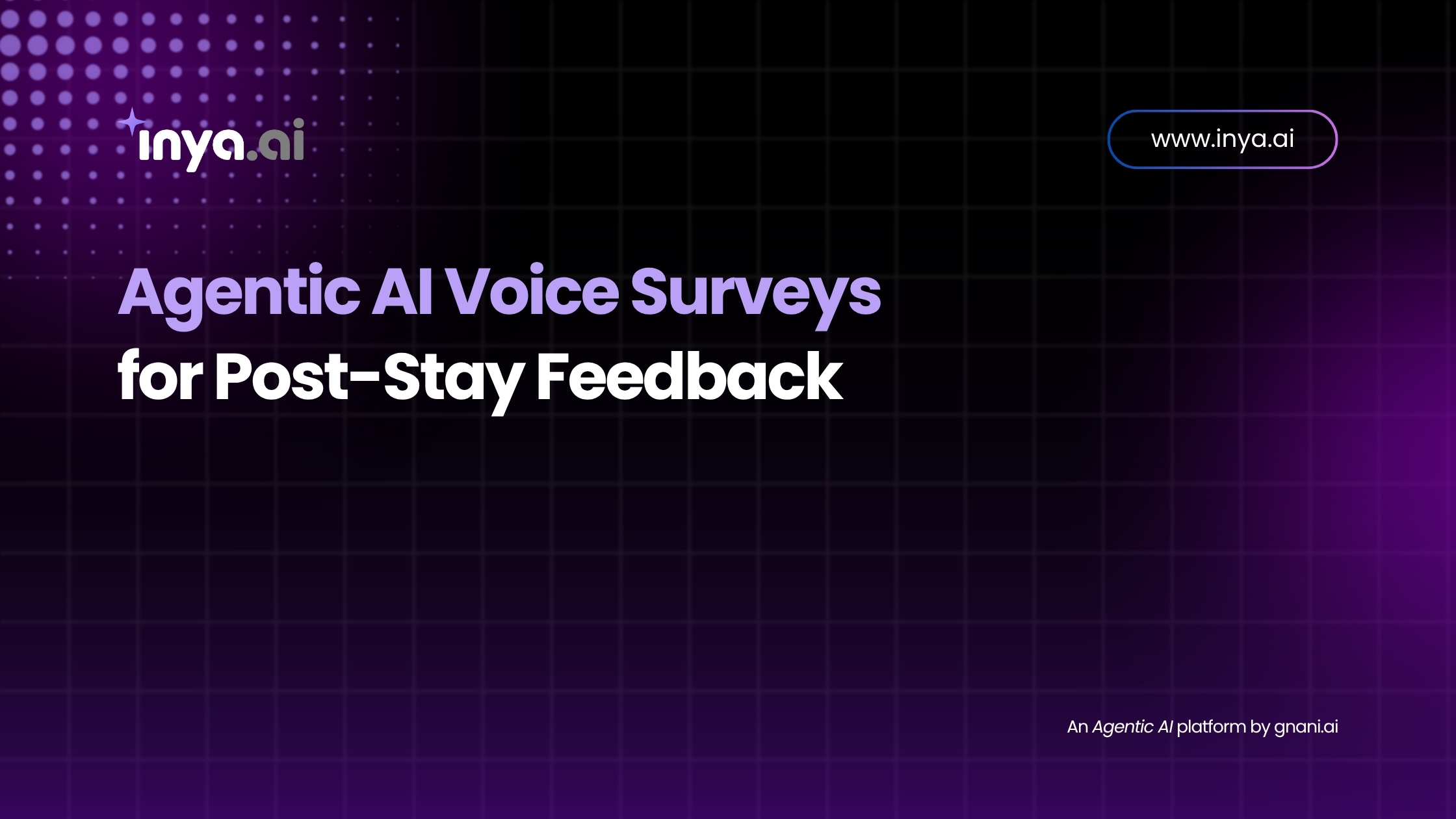 Illustration of a hotel lobby with a friendly voice assistant icon surveying a smiling guest, symbolizing post-stay feedback collection.