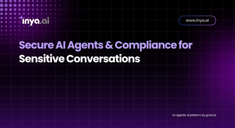 Illustration of a shielded chat bubble representing secure AI agents ensuring compliance in sensitive conversations.
