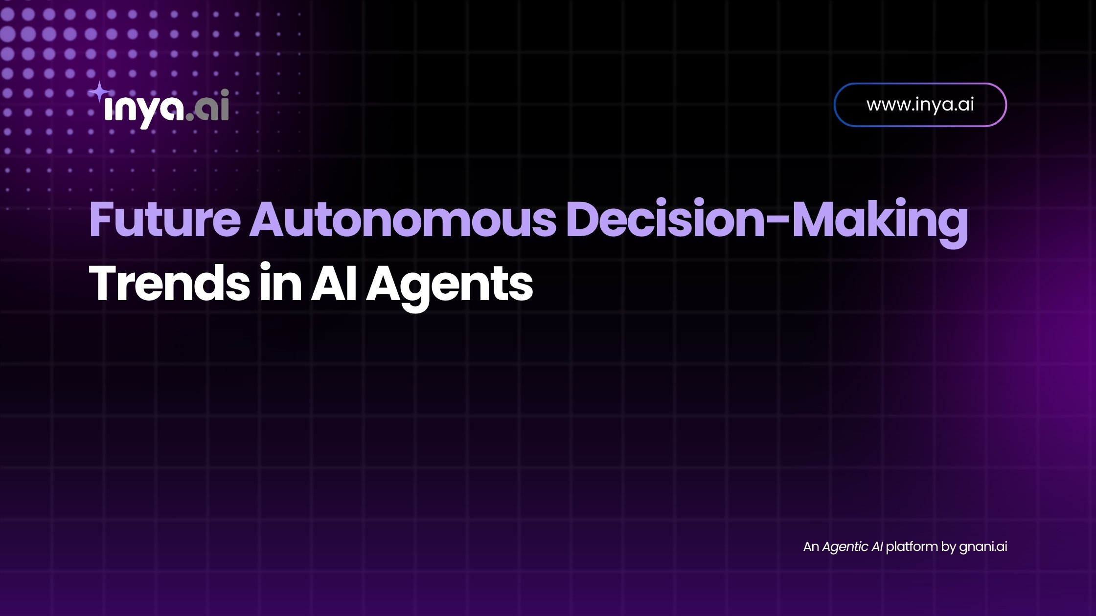 Futuristic AI agent surrounded by decision flowcharts and analytics icons, representing autonomous decision-making trends.