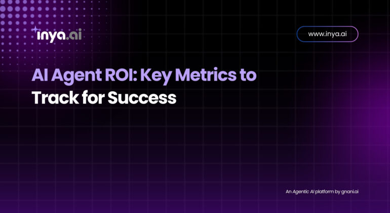 Dashboard displaying charts and indicators highlighting ROI metrics for AI agents, such as cost savings and performance gains