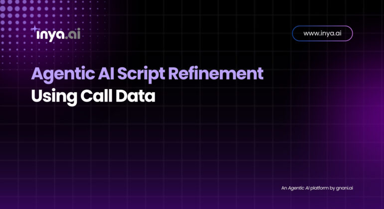 Illustration of a call center dashboard showing waveform graphs and script text being highlighted and edited by an AI assistant.