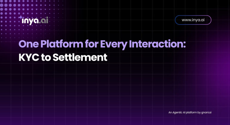 Illustration of a unified AI platform handling KYC verification through settlement processes.
