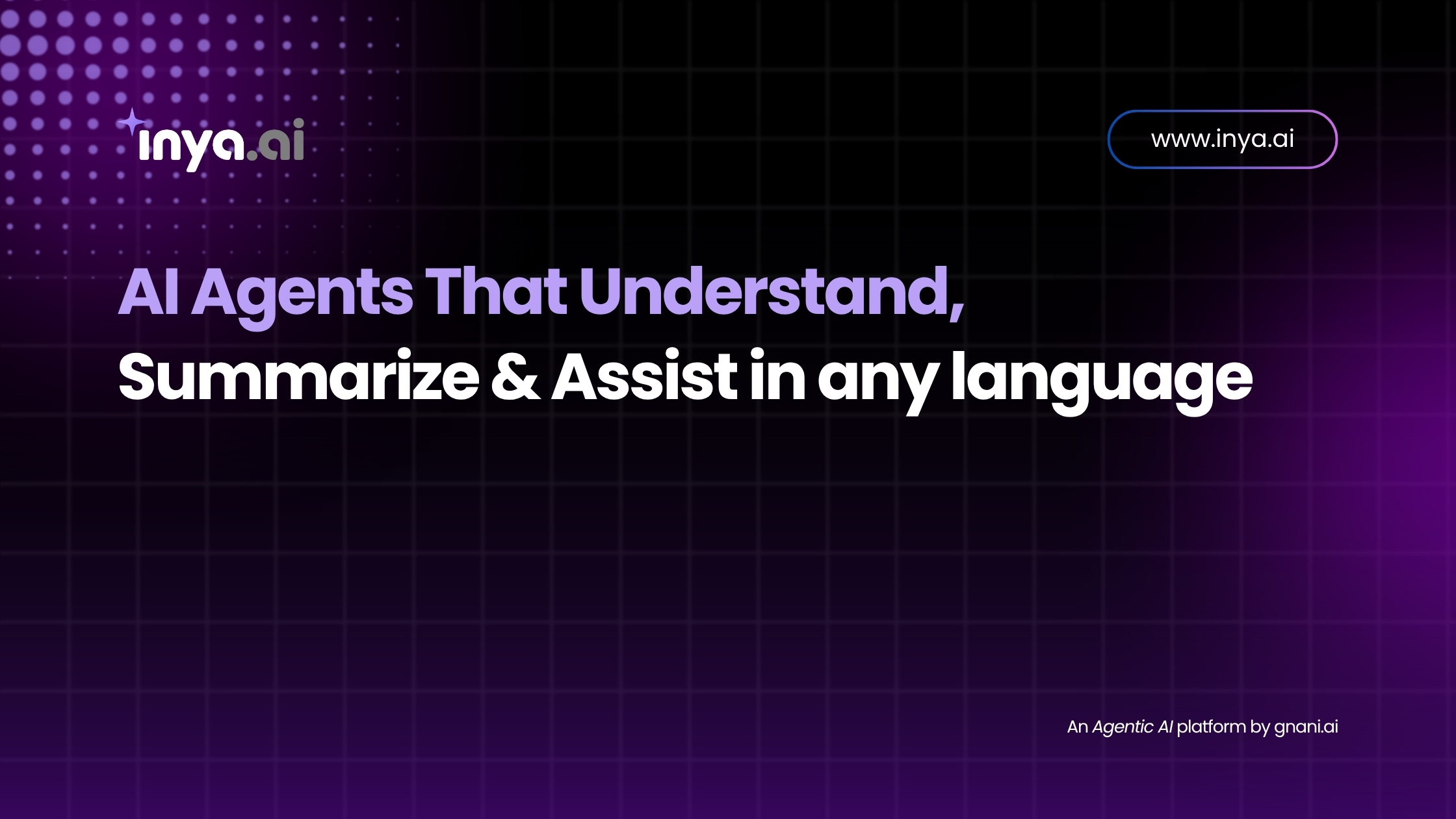 AI agents understanding, summarizing, and assisting across languages in a sleek, modern interface.
