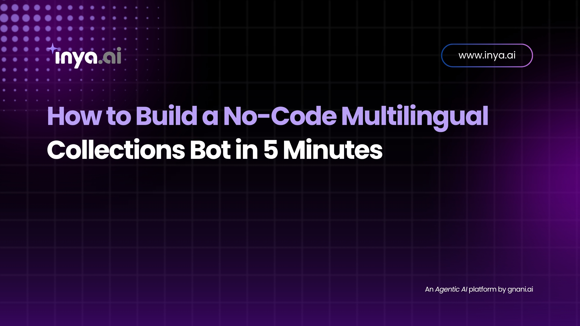 A step-by-step interface demo showing how to configure a no-code multilingual collections bot in under five minutes.