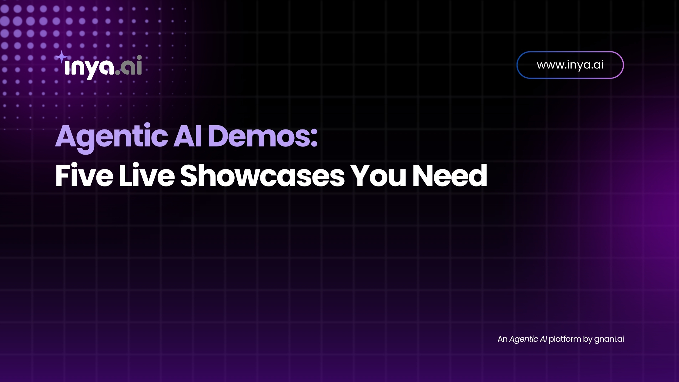 Graphic showcasing five live demonstrations of Agentic AI in action, each with distinct use-case icons.