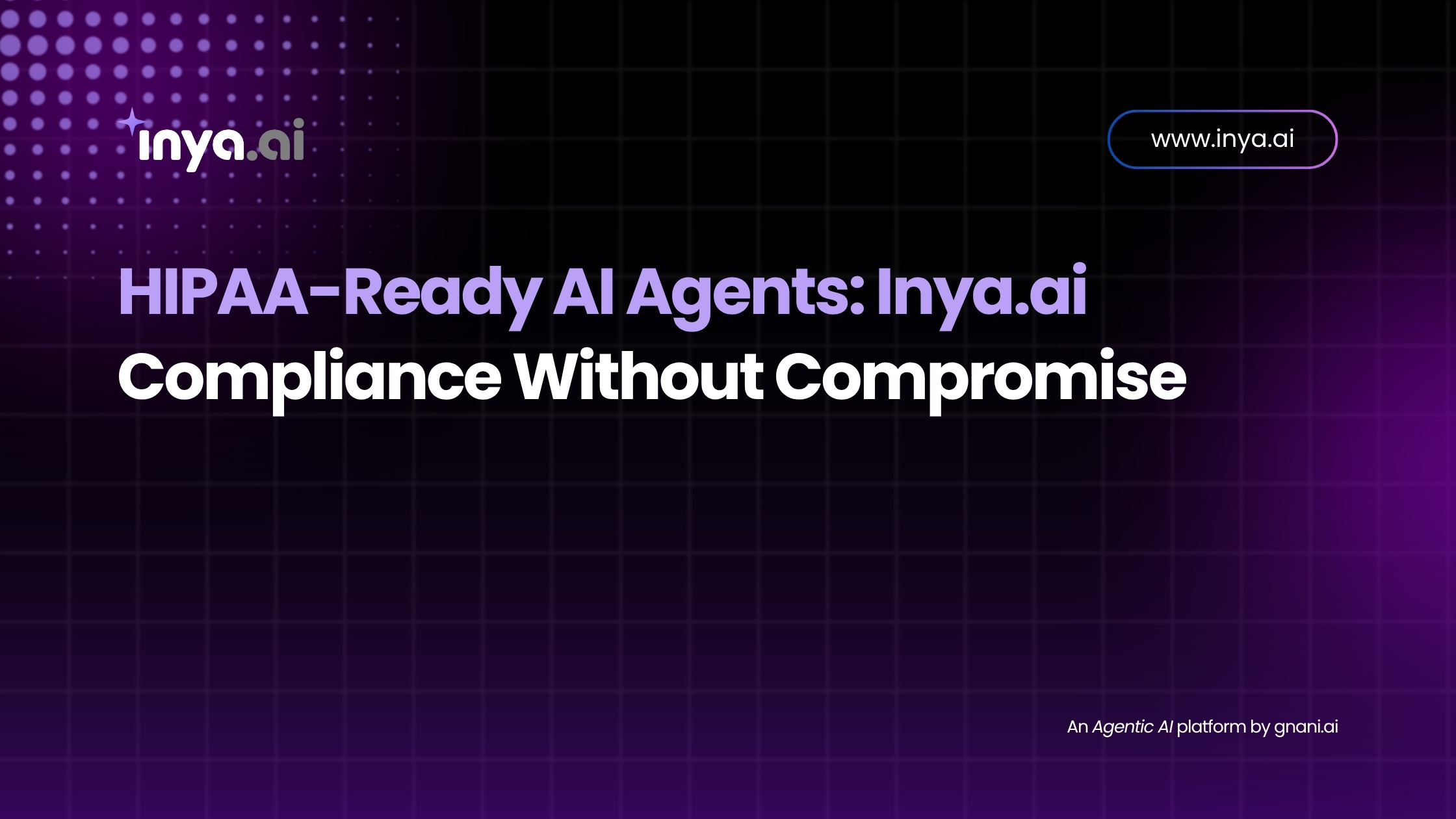 An AI agent icon with a medical shield emblem, symbolizing HIPAA-ready compliance on the Inya.ai platform.
