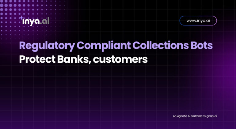 A digital robot hand and a bank building shielded by a checkmark, symbolizing regulatory compliant collections bots protecting both banks and customers.
