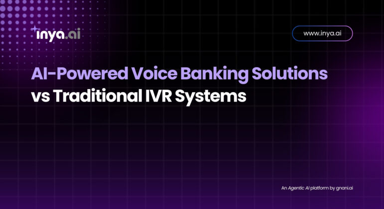 Comparison chart showing AI-powered voice banking solutions contrasted with traditional IVR systems in financial institutions
