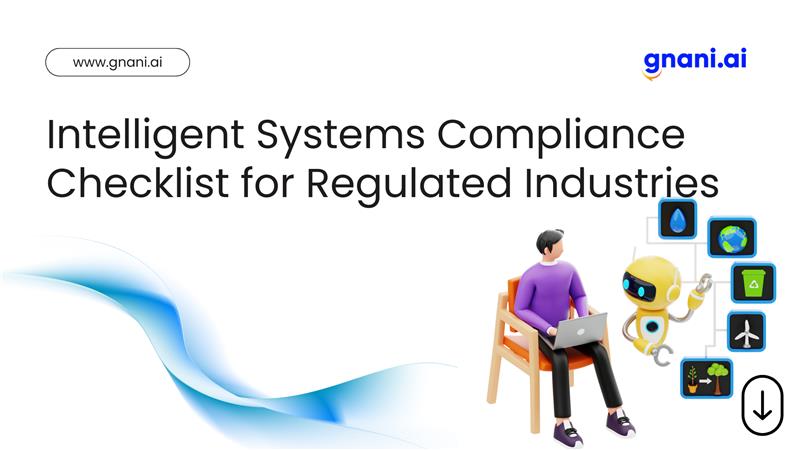 Checklist icon overlaid on a circuit-board background, symbolizing compliance steps for intelligent systems